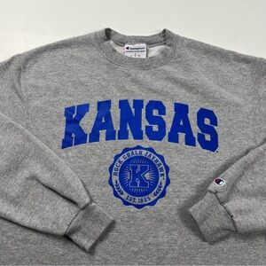 006 - WOMENS UNIVERSITY OF KANSAS KU JAYHAWKS CROPPED SWEATSHIRT
